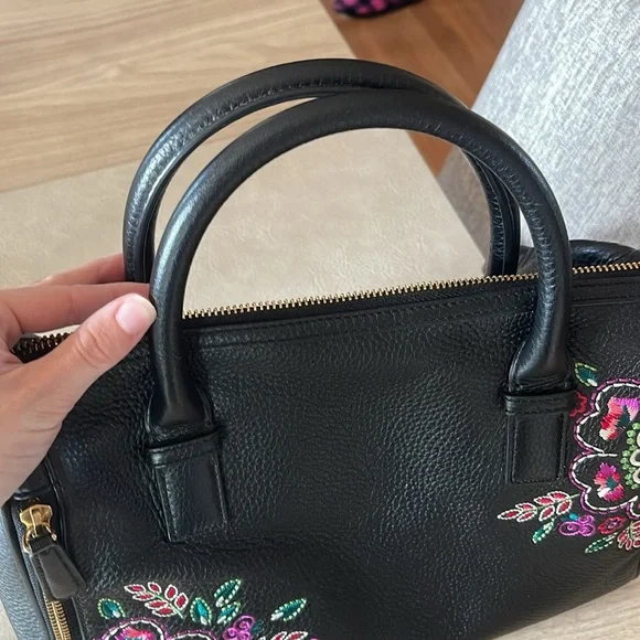 Vera Bradley Marlo Kiev Needlecraft Leather Satchel - Picture 12 of 13